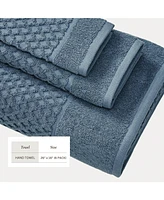 Linery & Co. Quick-Drying Cotton Diamond Waffle Textured 6-Piece Hand Towel Set