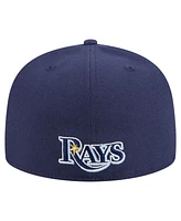 New Era Men's Navy Tampa Bay Rays Overlap 59FIFTY Hat