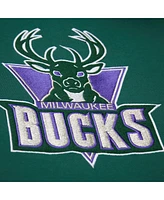 Mitchell & Ness Men's Hunter Green Milwaukee Bucks Hardwood Classics Team Origins Fleece Pullover Hoodie