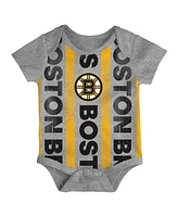Outerstuff Newborn Boston Bruins Loyal Buddies Bodysuit 3-Pack