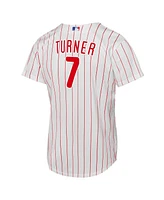 Nike Big Boys and Girls White Trea Turner Philadelphia Phillies Home Replica Player Jersey
