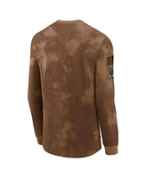 Nike Men's Brown Los Angeles Chargers Salute To Service Long Sleeve T-Shirt