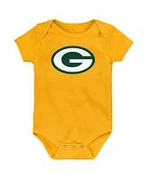 Outerstuff Baby Boys and Girls Green Bay Packers Team Starter Bodysuit, Set of 3