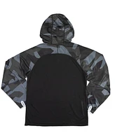 Heroes & Villains Men's and Women's Black Batman Camo Raglan Performance Pullover Hoodie