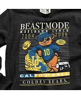 Roots of Fight Men's Marshawn Lynch Cal Black Bears Beast Mode Tri-Blend Pullover Sweatshirt