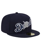 New Era Men's Navy Detroit Tigers Overlap 59FIFTY Hat