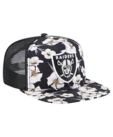 New Era Men's Black Las Vegas Raiders Adventure Pattern Golfer Snapback Hat