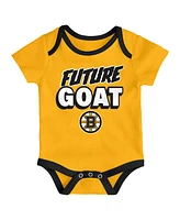 Outerstuff Newborn Boston Bruins Loyal Buddies Bodysuit 3-Pack