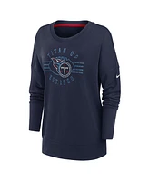 Nike Women's Navy Tennessee Titans Rewind Playback Icon Performance Pullover Sweatshirt