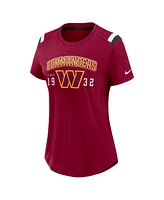 Nike Women's Heather Red Washington Commanders Historic Slub Fashion T-Shirt