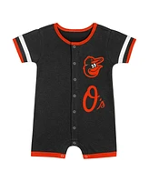 Outerstuff Baby Boys and Girls 2-Piece Black Baltimore Orioles Double Hit Coverall Set