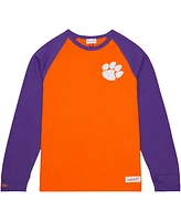 Mitchell & Ness Men's Orange Clemson Tigers Legendary Slub Raglan Long Sleeve T-Shirt