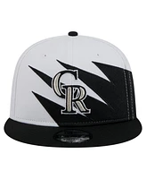 New Era Men's Black/White Colorado Rockies Jagged 9FIFTY Snapback Hat