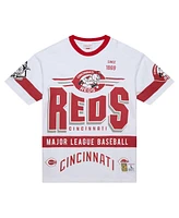 Mitchell & Ness Men's White Cincinnati Reds Cooperstown Collection Team Origins Premium T-Shirt