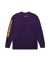 Mitchell & Ness Men's Purple Los Angeles Lakers 90s Reflective Lo-Fi Long Sleeve T-Shirt