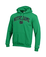 Champion Men's Green Notre Dame Fighting Irish Arched Logo Fleece Pullover Hoodie