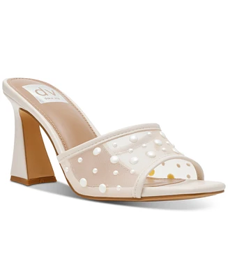 Dv Dolce Vita Women's Yossi Pearl Mesh Slide Dress Sandals