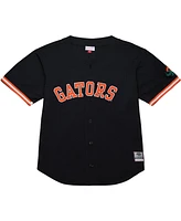Mitchell & Ness Men's Black Florida Gators On The Clock Full-Button Fashion Jersey