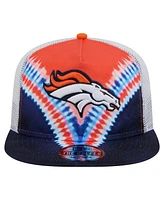 New Era Men's Orange/Navy Denver Broncos Throwback Dye Golfer Snapback Hat