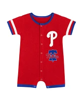 Outerstuff Newborn Red Philadelphia Phillies Double Hit Coveralls