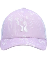 Hurley Women's Lavender/White Icon Trucker Snapback Hat