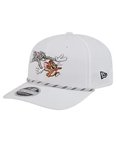 New Era Men's White Tom and Jerry Rope 9SEVENTY Stretch-Snap Adjustable Hat