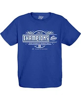 Blue 84 Big Boys and Girls Royal Duke Devils 2025 Acc Women's Basketball Conference Tournament Champions Locker Room T-Shirt