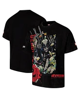 Virtual Thread Men's Black Wolverine Dekryptic Deadpool Oversized Fit and Heavy Wash T-Shirt