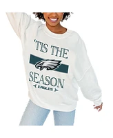 Gameday Couture Women's White Philadelphia Eagles Take A Holiday Pullover Sweatshirt