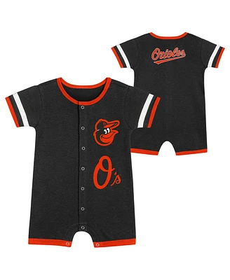 Outerstuff Baby Boys and Girls 2-Piece Black Baltimore Orioles Double Hit Coverall Set