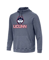 Antigua Men's Heather Navy UConn Huskies Cloud Pullover Hoodie