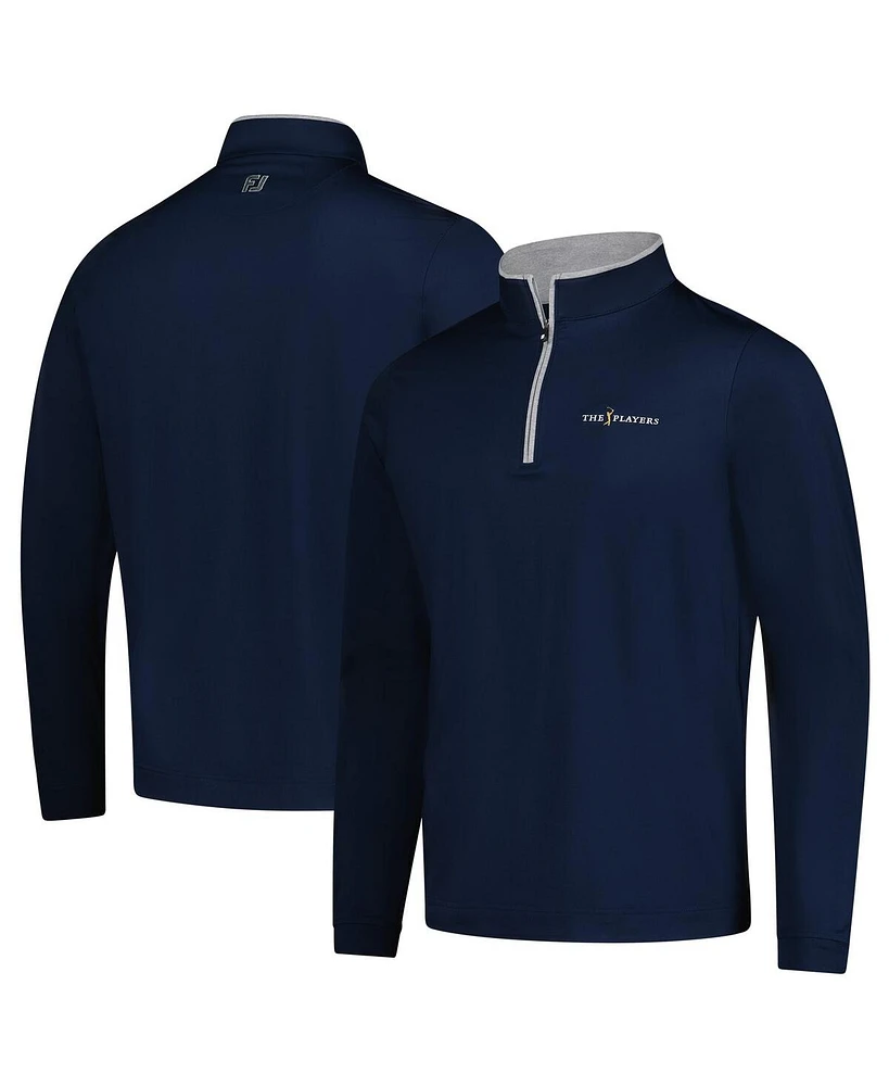 FootJoy Men's Navy The Players Lightweight Solid Quarter-Zip Sweatshirt