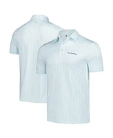 Under Armour Men's Light Blue The Players Drive Clubhouse Grid Polo Shirt