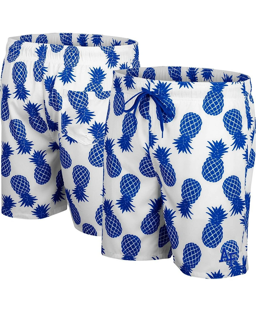 Colosseum Men's White Air Force Falcons Pineapples Swim Shorts