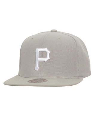 Mitchell & Ness Men's Gray Pittsburgh Pirates Snapback Hat
