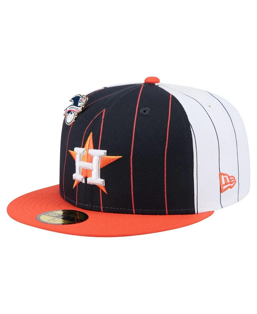 New Era Men's Navy Houston Astros Pinstripe 59FIFTY Hat