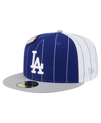 New Era Men's Dark Blue Los Angeles Dodgers Pinstripe 59FIFTY Hat