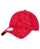 New Era Women's Red St. Louis Cardinals Tonal Floral 9TWENTY Adjustable Hat