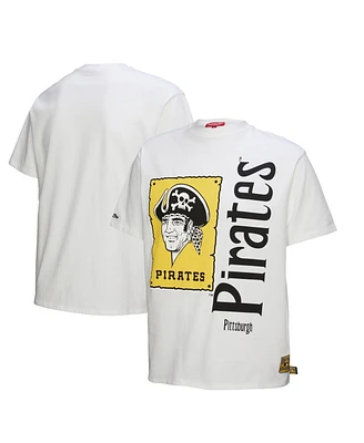 Mitchell & Ness Women's White Pittsburgh Pirates Cooperstown Collection Boyfriend T-Shirt