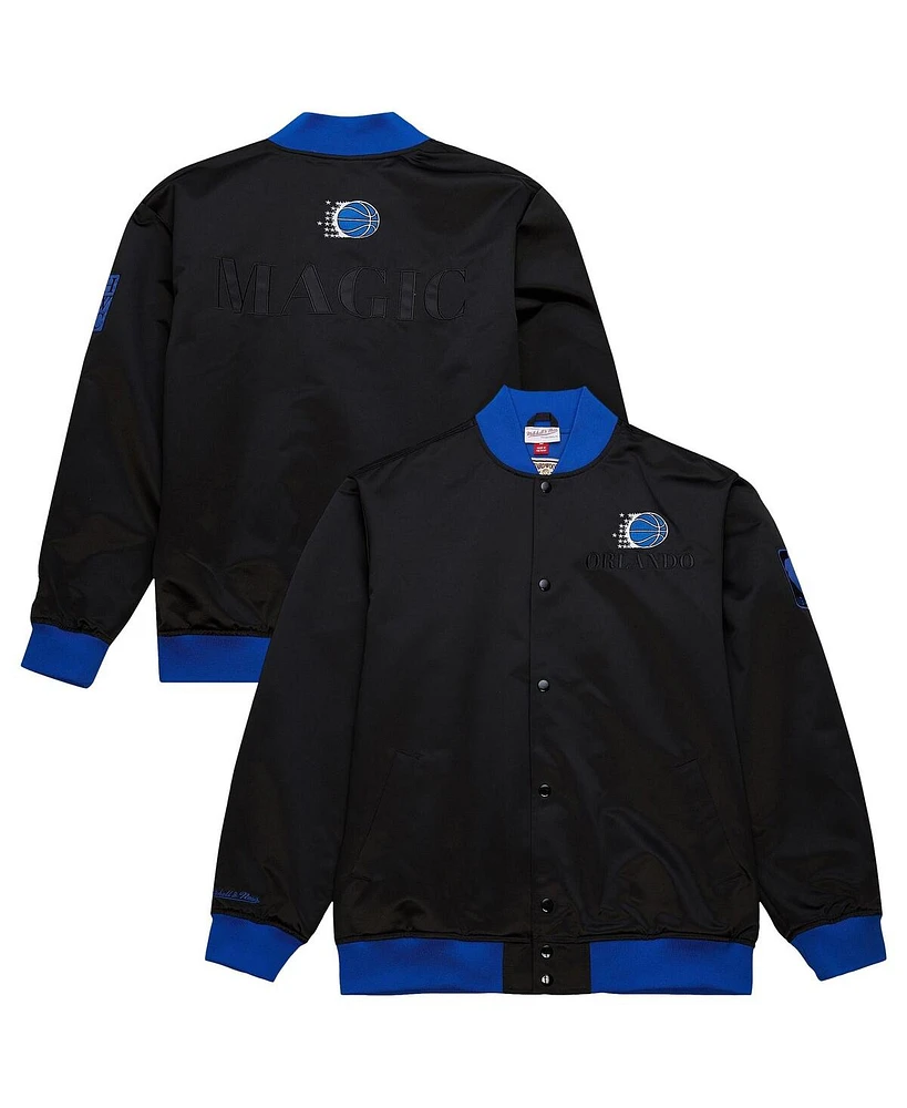Mitchell & Ness Men's Black Orlando Magic Hardwood Classics Team Og 3.0 Lightweight Satin Full-Snap Jacket