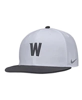 Nike Men's White Washington State Cougars On-Field Baseball Performance Fitted Hat