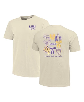 Comfort Colors Women's Natural Lsu Tigers Coquette T-Shirt