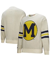Mitchell & Ness Men's Cream Michigan Wolverines Retro Pullover Sweater
