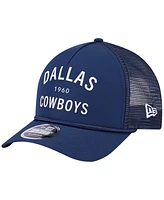 New Era Men's Navy Dallas Cowboys Active Minimalist M-Crown A-Frame 9FORTY Adjustable Hat