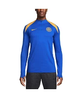 Nike Men's Blue Inter Milan 2024/25 Third Strike Drill Performance Quarter-Zip Pullover Top
