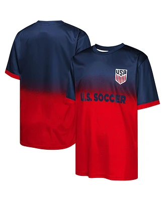 Outerstuff Big Boys and Girls Navy/Red Usmnt Stalwart Defender T-Shirt