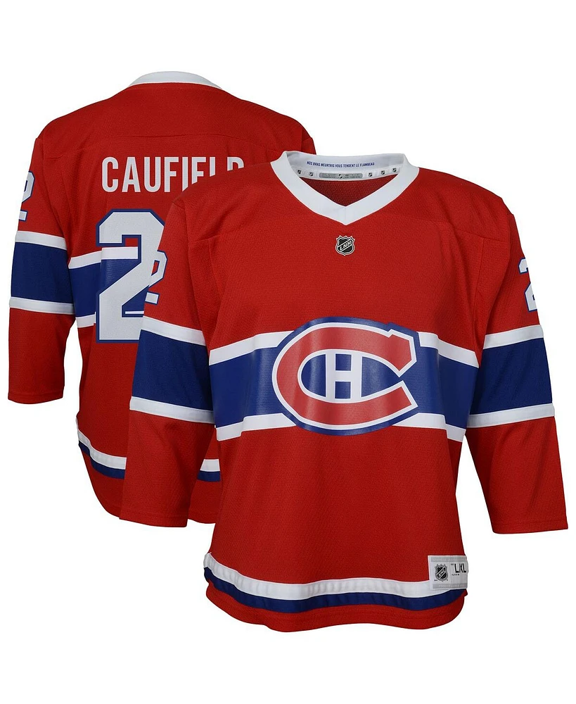 Outerstuff Big Boys and Girls Cole Caufield Red Montreal Canadiens Home Replica Player Jersey