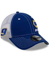 New Era Men's Royal/White Chase Elliott Napa 9FORTY Trucker Adjustable Hat