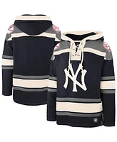 '47 Brand Men's Navy New York Yankees Superior Lacer Pullover Hoodie
