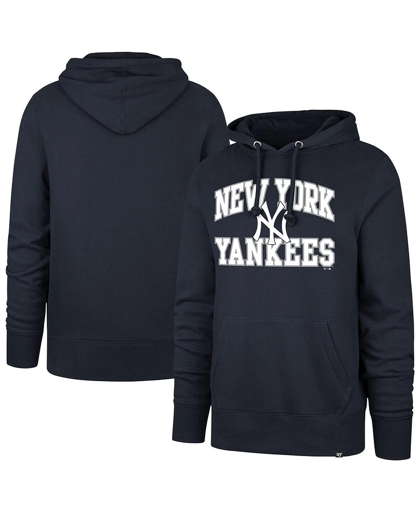 '47 Brand Men's Navy New York Yankees Velocity Headline Pullover Hoodie